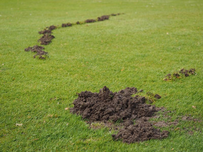 Mole Tunnels in the Lawn